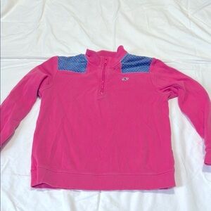 Vineyard Vines Pink Quarter-Zip Pullover Girls M